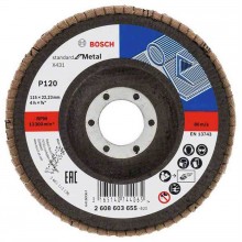 BOSCH Lamelový brusný kotouč X431, Standard for Metal, 115 mm, 22,23 mm, 120 2608603655